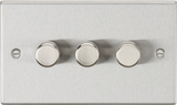3G 2-way 10-200W LED Intelligent Dimmer - Brushed Chrome