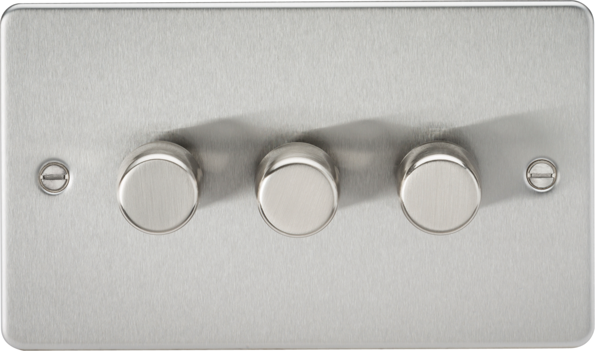 3G 2-way 10-200W Intelligent Dimmer in Brushed Chrome