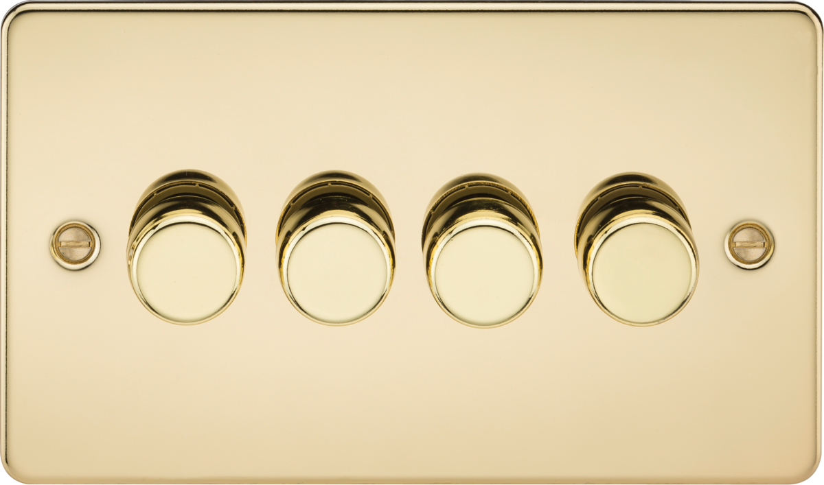4G 2-way 10-200W Intelligent Dimmer - Polished Brass