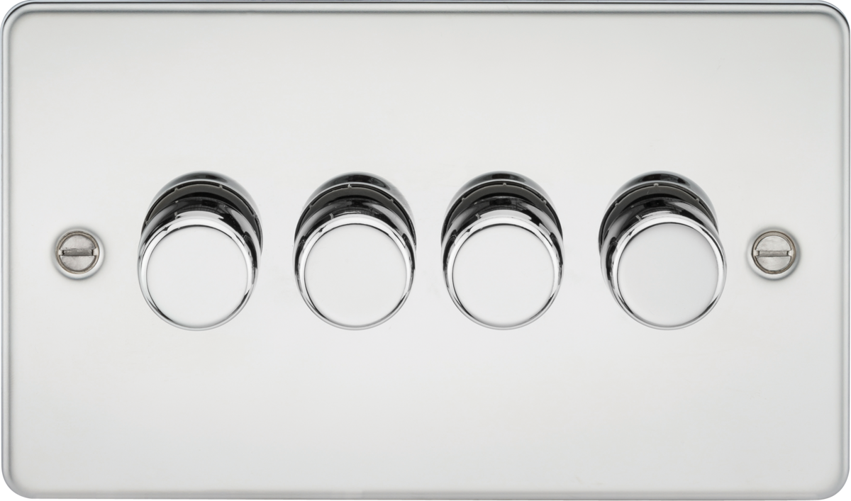 4G Intelligent Dimmer 10-200W (5-150W LED) - Polished Chrome