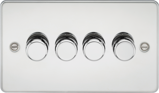 4G Intelligent Dimmer 10-200W (5-150W LED) - Polished Chrome