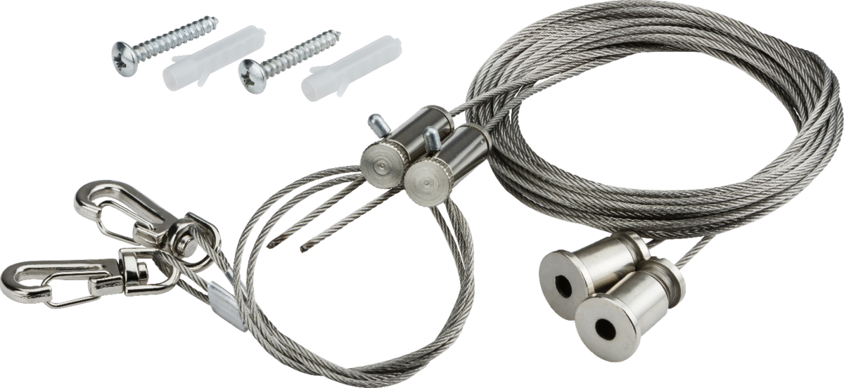 Torlan Suspension Hanger Accessory - 2.25m Wire Rope with Luminaire Clip