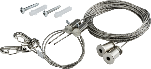 Torlan Suspension Hanger Accessory - 2.25m Wire Rope with Luminaire Clip