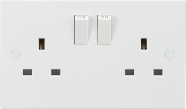 Knightsbridge 13A 2G DP Switched Socket with Twin Earths - ASTA Approved