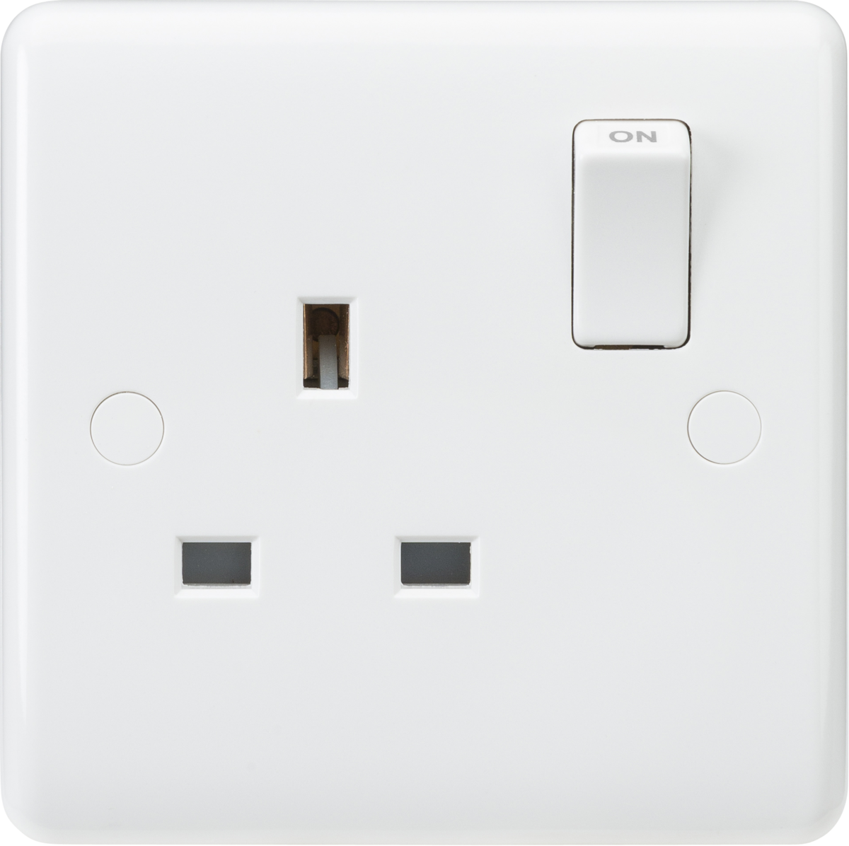 Knightsbridge Curved Edge 13A Switched Socket