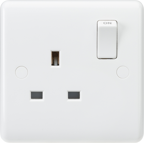 Knightsbridge Curved Edge 13A Switched Socket