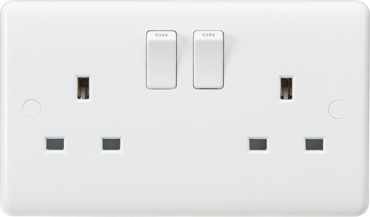 Knightsbridge 13A 2G SP Switched Socket - ASTA Approved - White