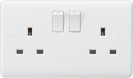 Knightsbridge 13A 2G SP Switched Socket - ASTA Approved - White