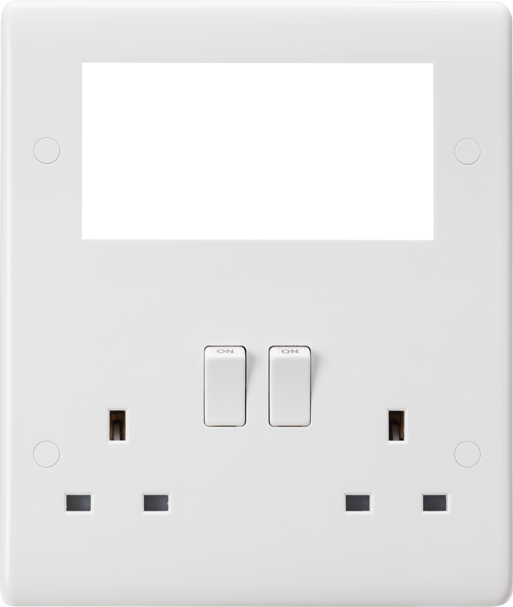 Small Multimedia Combination Plate - White