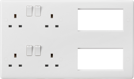 Multimedia Combination Plate - White Finish
