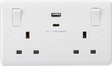 13A 2G Switched Socket with Dual USB A+C - CU9002