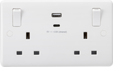 13A 2G Switched Socket with Dual USB A+C - CU9002