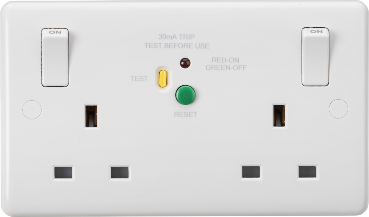 13A 2G DP RCD Switched Socket - 30mA (Type A)