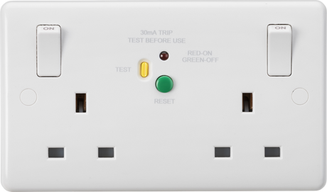 13A 2G DP RCD Switched Socket - 30mA (Type A)