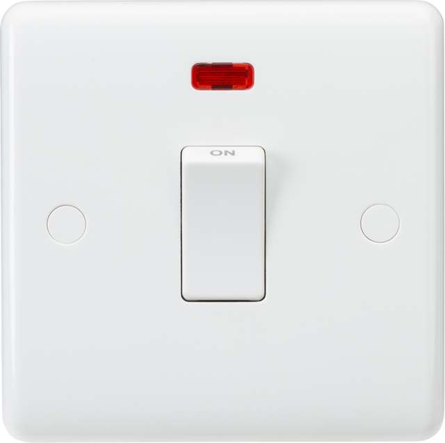 20A DP Switch with Neon - Curved Edge Design