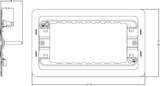 3-4G Grid Mounting Frame for Screwless - Alternate View
