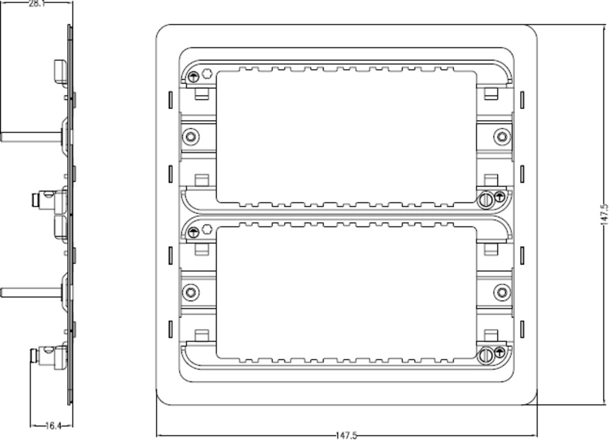 6-8G Grid Mounting Frame Side View