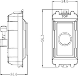 Knightsbridge Flex Outlet Module - 10mm Cable Compatibility
