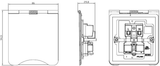 Alternative view of 13A 1G Unswitched Floor Socket - Polished Brass with White Insert