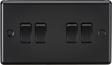 10AX 4G 2-Way Switch - Matt Black, Modern Design