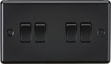 10AX 4G 2-Way Switch - Matt Black, Modern Design