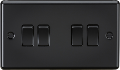 10AX 4G 2-Way Switch - Matt Black, Modern Design