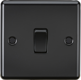 10AX 1G 2-way Switch - Matt Black, Rounded Edge