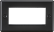 4G Modular Faceplate - Matt Black with Rounded Edge Design