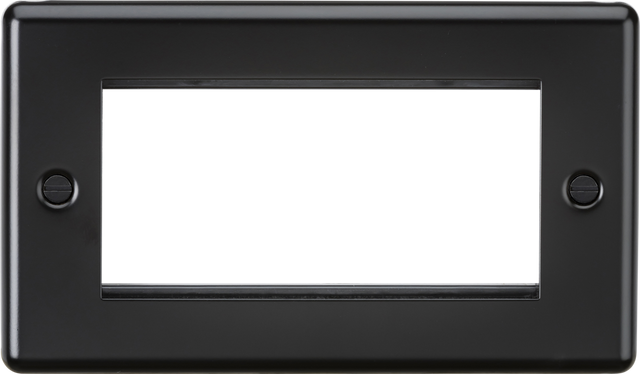 4G Modular Faceplate - Matt Black with Rounded Edge Design