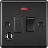 13A Switched Fused Spur Unit with Neon Indicator - Matt Black