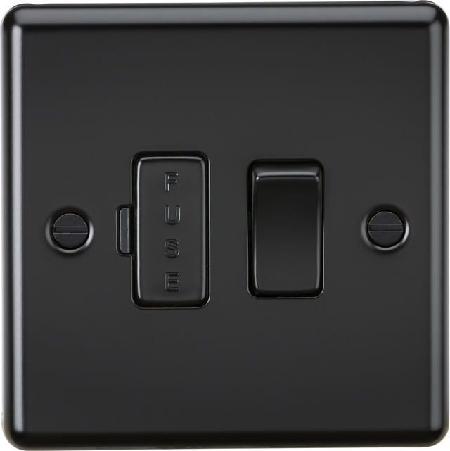 13A Switched Fused Spur Unit - Matt Black