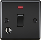 20A 1G DP Switch with Neon & Flex Outlet - Matt Black