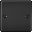 Matt Black 1G Blanking Plate - Rounded Edge Design