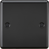 Matt Black 1G Blanking Plate - Rounded Edge Design