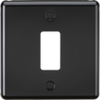 1G Grid Faceplate - Matt Black in premium grade steel