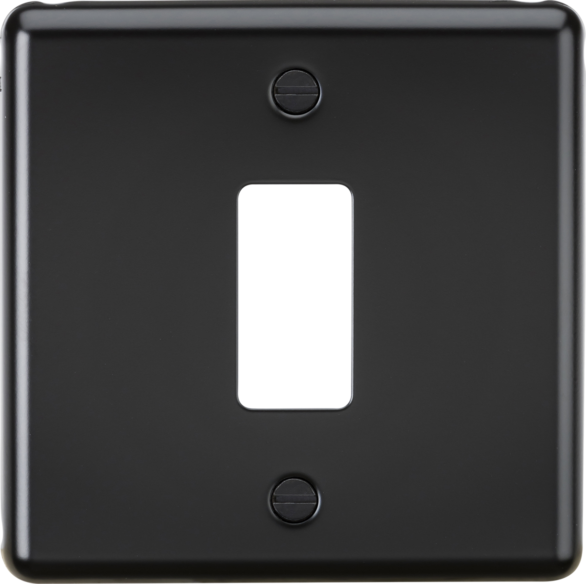 1G Grid Faceplate - Matt Black in premium grade steel