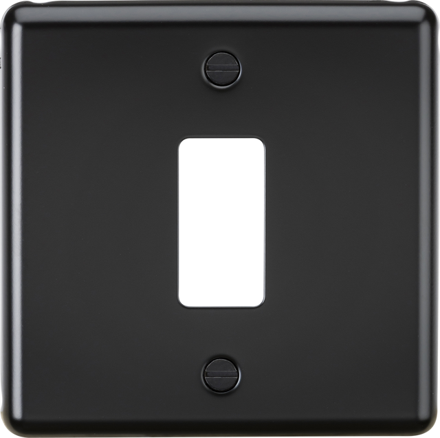 1G Grid Faceplate - Matt Black in premium grade steel