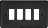 Knightsbridge 4G Grid Faceplate - Matt Black