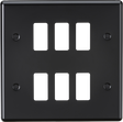 6G Grid Faceplate - Matt Black by Knightsbridge