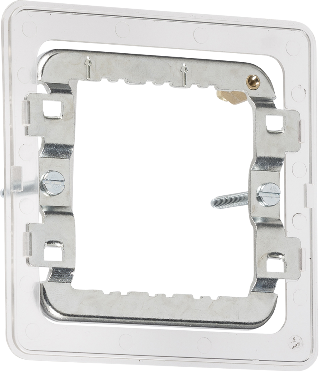 1-2G Grid Mounting Frame for Screwless - Premium Grade Steel