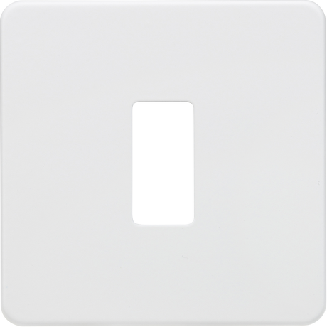 Screwless 1G Grid Faceplate - Matt White