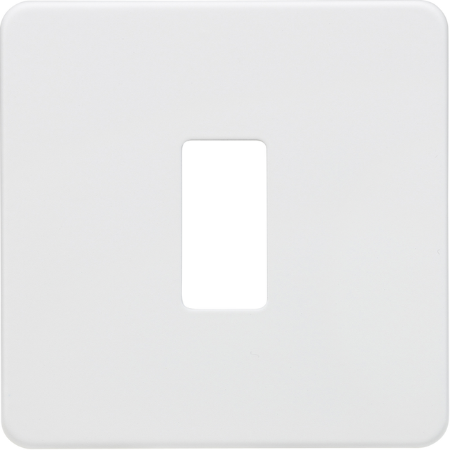 Screwless 1G Grid Faceplate - Matt White