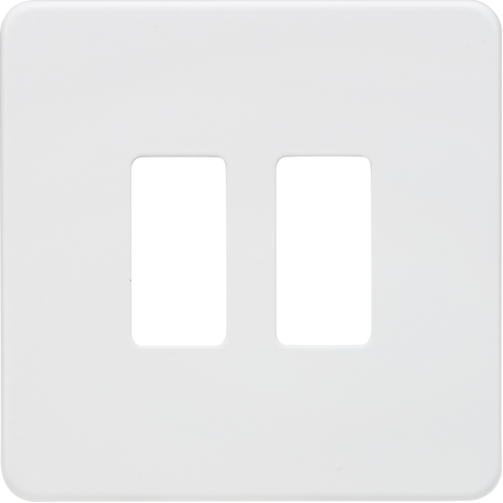 Screwless 2G Grid Faceplate - Matt White
