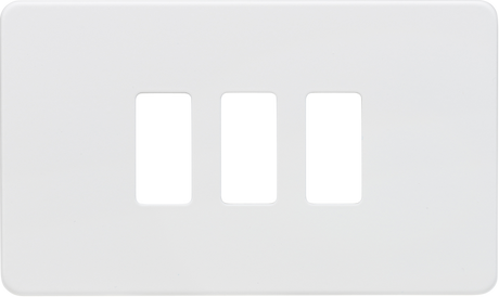 Screwless 3G Grid Faceplate - Matt White