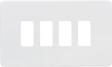 Screwless 4G Grid Faceplate - Matt White