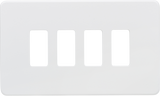 Screwless 4G Grid Faceplate - Matt White