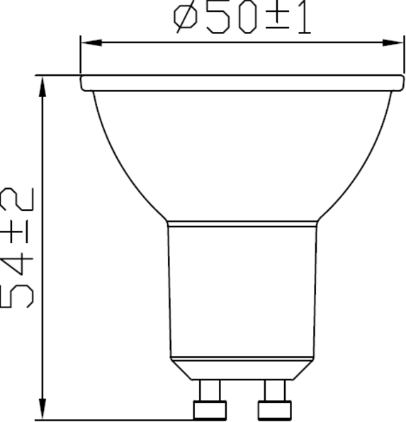 Additional Image for 230V 5W GU10 LED Dimmable Lamp 3000K