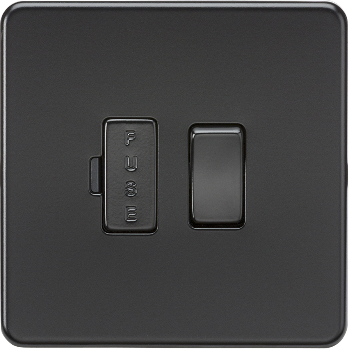 13A Switched Fused Spur Unit - Matt Black