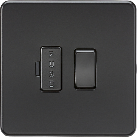 13A Switched Fused Spur Unit - Matt Black
