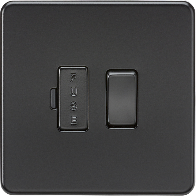13A Switched Fused Spur Unit - Matt Black